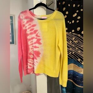 Yellow and pink sweater